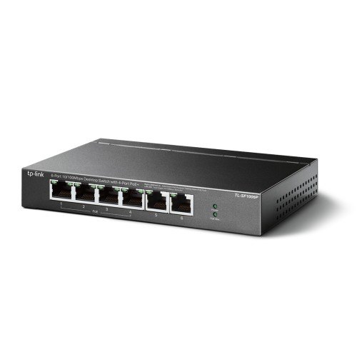 TP-Link 6-Port 10/100Mbps Desktop Switch with 4-Port PoE+