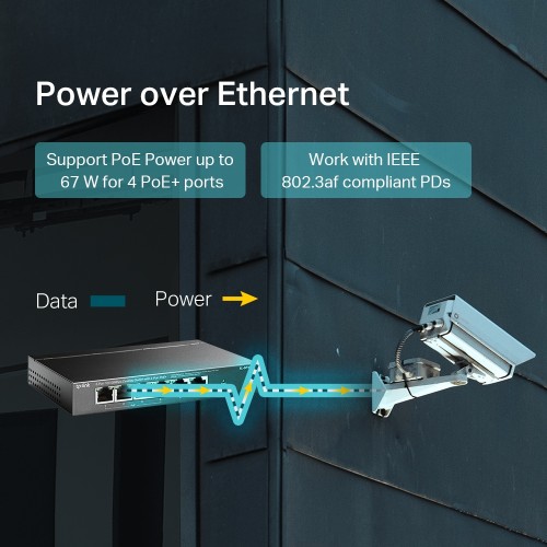 TP-Link 6-Port 10/100Mbps Desktop Switch with 4-Port PoE+